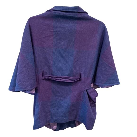 Triona Design Ireland Aoife Irish Tweed Cape Size Small Purple Square Irish Wool - Picture 10 of 15